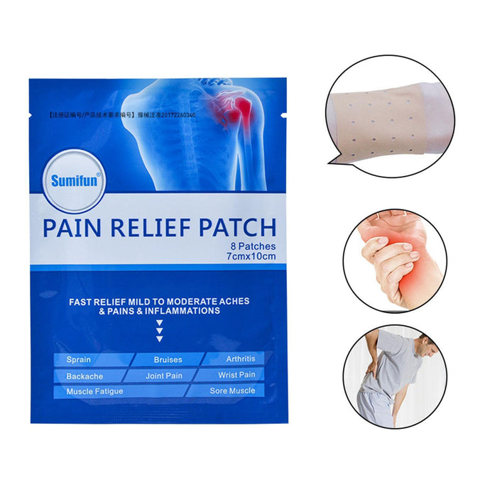 Crofta 16 Patches Natural Cervical Patch Pain Plaster Sticker for Back Shoulder