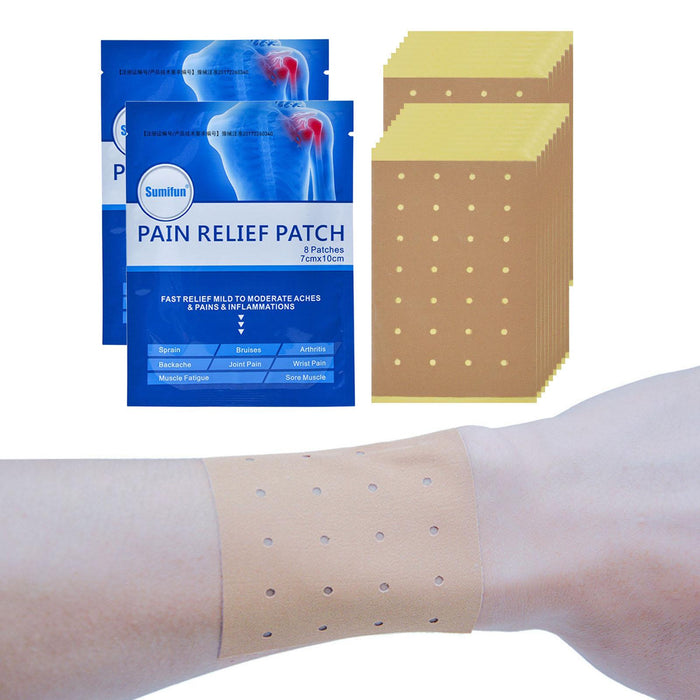 Crofta 16 Patches Natural Cervical Patch Pain Plaster Sticker for Back Shoulder