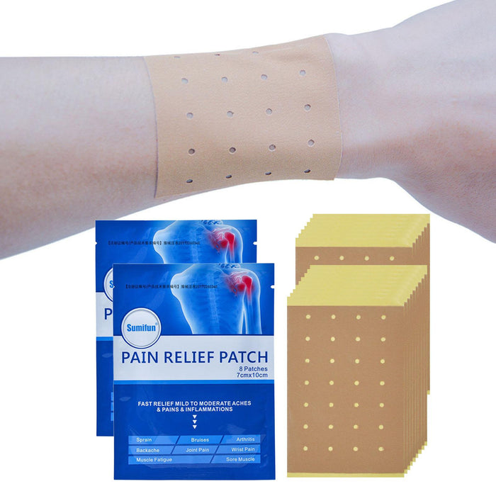 Crofta 16 Patches Natural Cervical Patch Pain Plaster Sticker for Back Shoulder