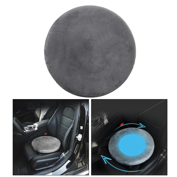 Crofta Memory Foam Swivel Seat Cushion Gray 16 Inches 360 Degree Rotation Round