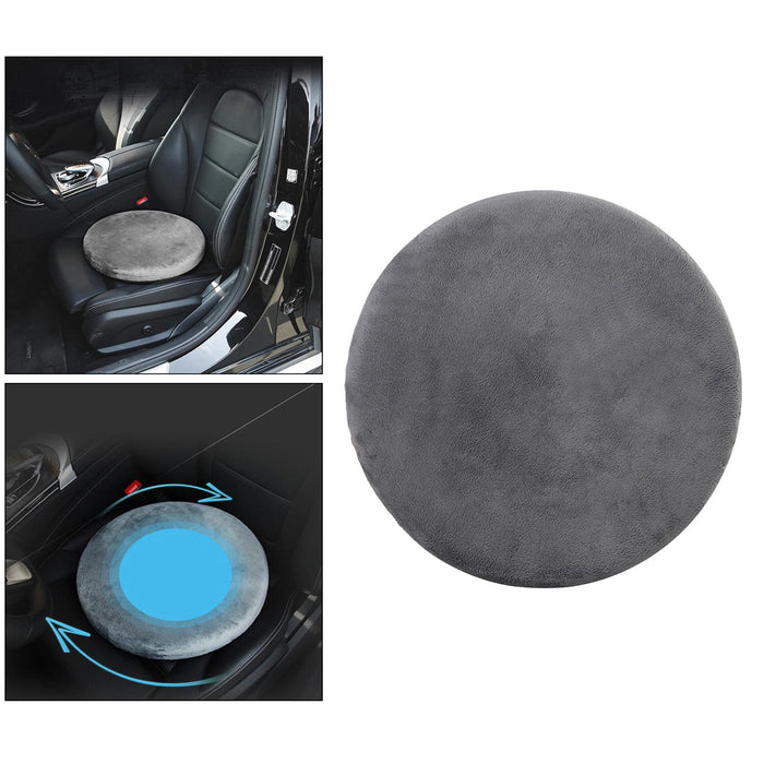 Crofta Memory Foam Swivel Seat Cushion Gray 16 Inches 360 Degree Rotation Round