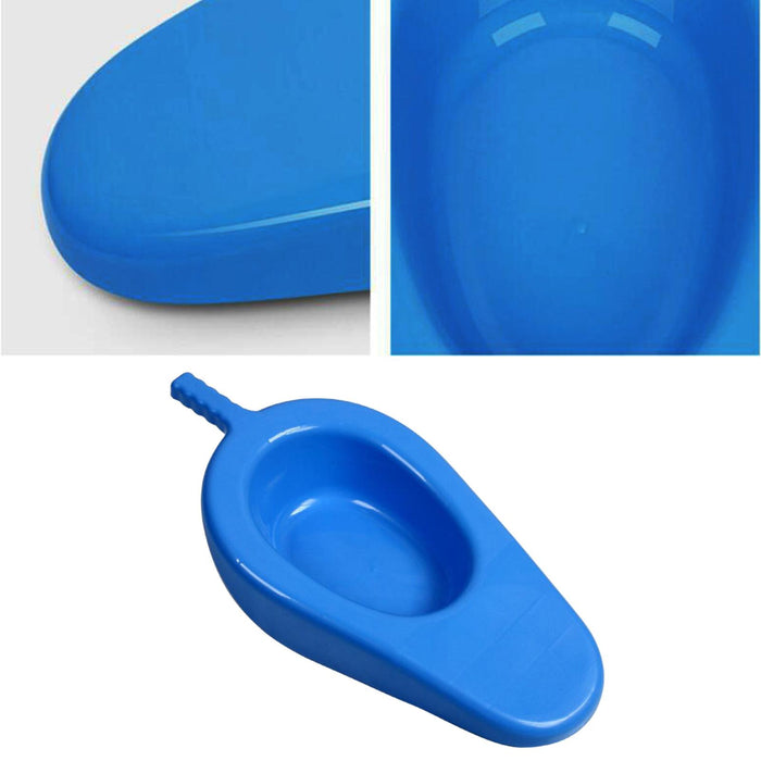 Crofta Bedpan Bed Pan with Handle for Patient Home Durable Reusable Lightweight