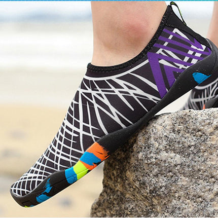 Crofta Water Shoes Barefoot Quick-Dry Beach Socks for Surf  black white 25.5x10cm