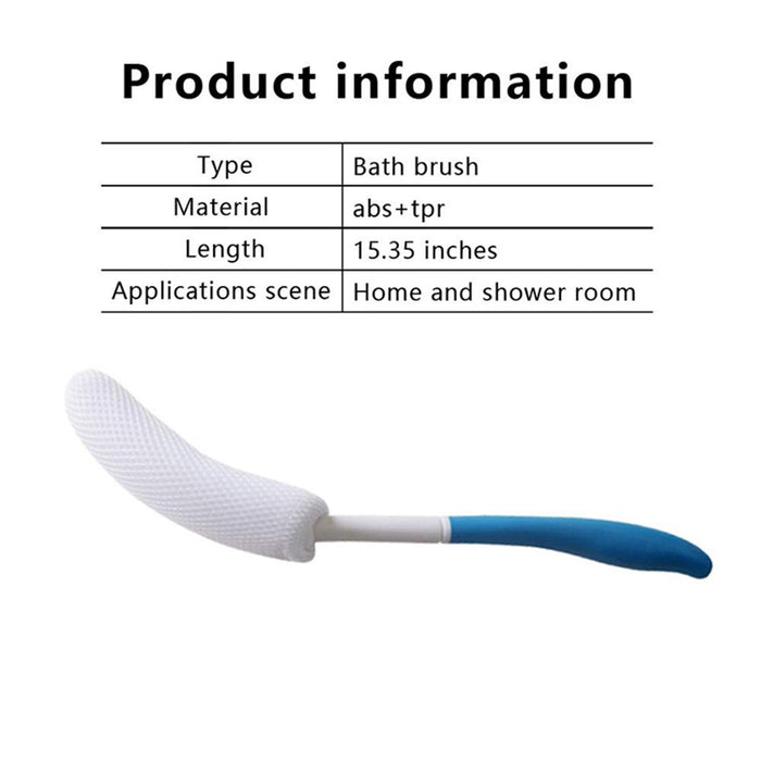 Crofta 15.35 inch Back Bath Brush Lotion Applicators with Long Handle Back Scrubber