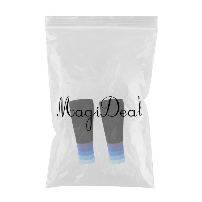 Crofta 1Pair Calf Compression Socks for Men Women Hikers Running Gym  Gradient Blue