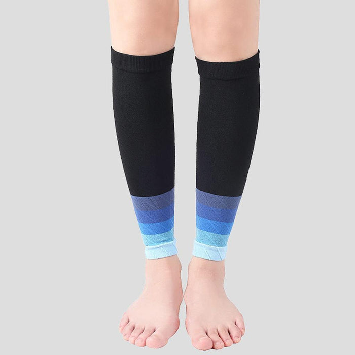 Crofta 1Pair Calf Compression Socks for Men Women Hikers Running Gym  Gradient Blue