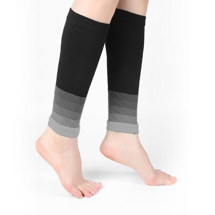 Crofta 1Pair Calf Compression Socks for Men Women Hikers Running Gym  Gradient Gray