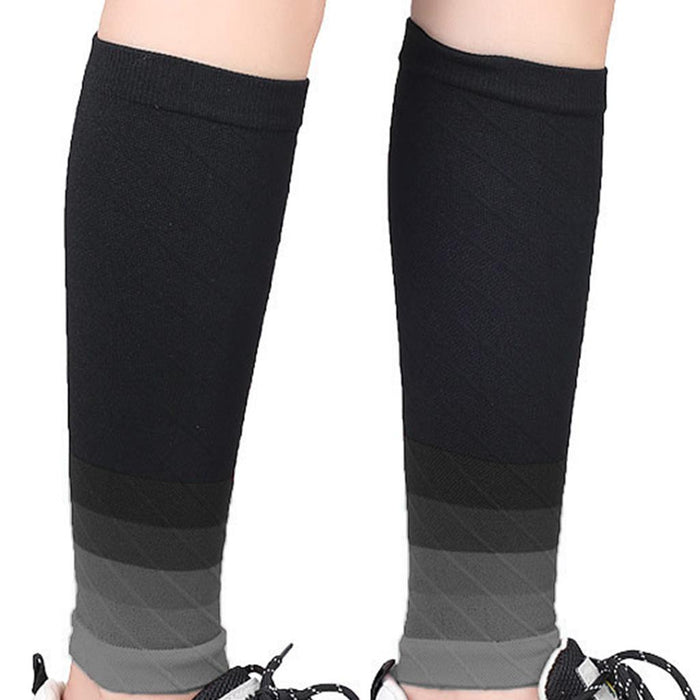 Crofta 1Pair Calf Compression Socks for Men Women Hikers Running Gym  Gradient Gray