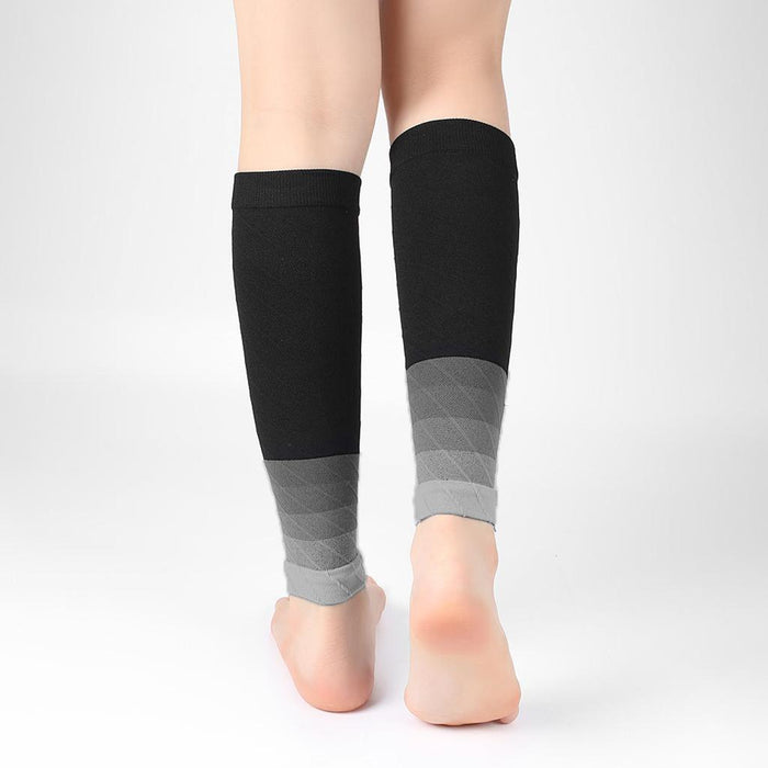 Crofta 1Pair Calf Compression Socks for Men Women Hikers Running Gym  Gradient Gray