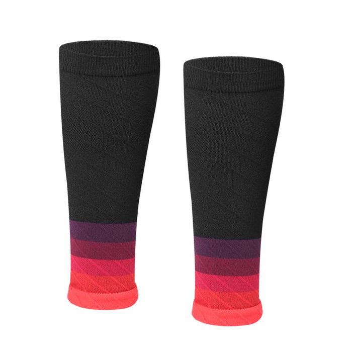 Crofta 1Pair Calf Compression Socks for Men Women Hikers Running Gym  Gradient Red