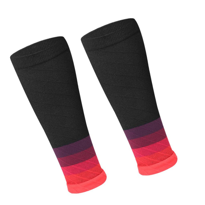 Crofta 1Pair Calf Compression Socks for Men Women Hikers Running Gym  Gradient Red