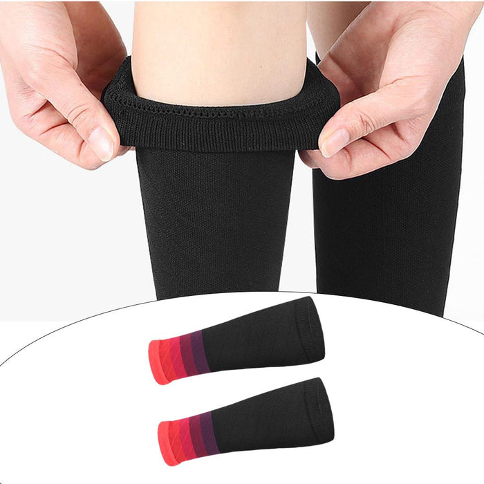 Crofta 1Pair Calf Compression Socks for Men Women Hikers Running Gym  Gradient Red