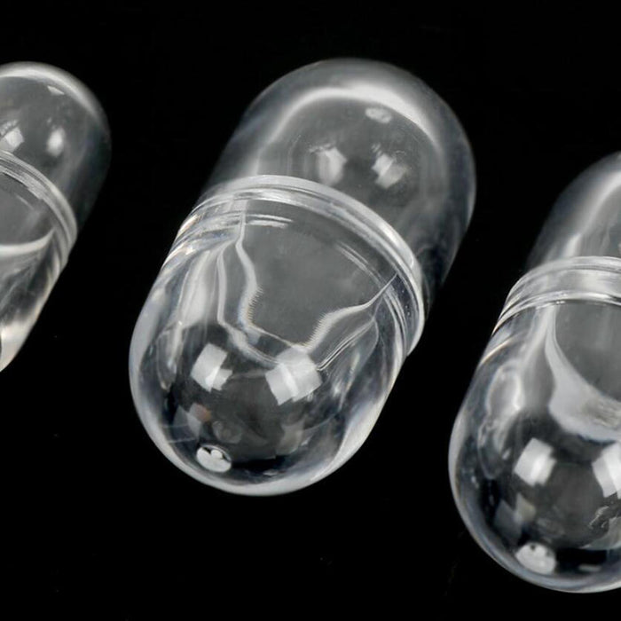 Crofta 100x Mini Empty Clear Capsule for Lipstick Cosmetic DIY Containers Large