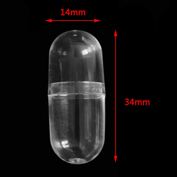 Crofta 100x Mini Empty Clear Capsule for Lipstick Cosmetic DIY Containers Large