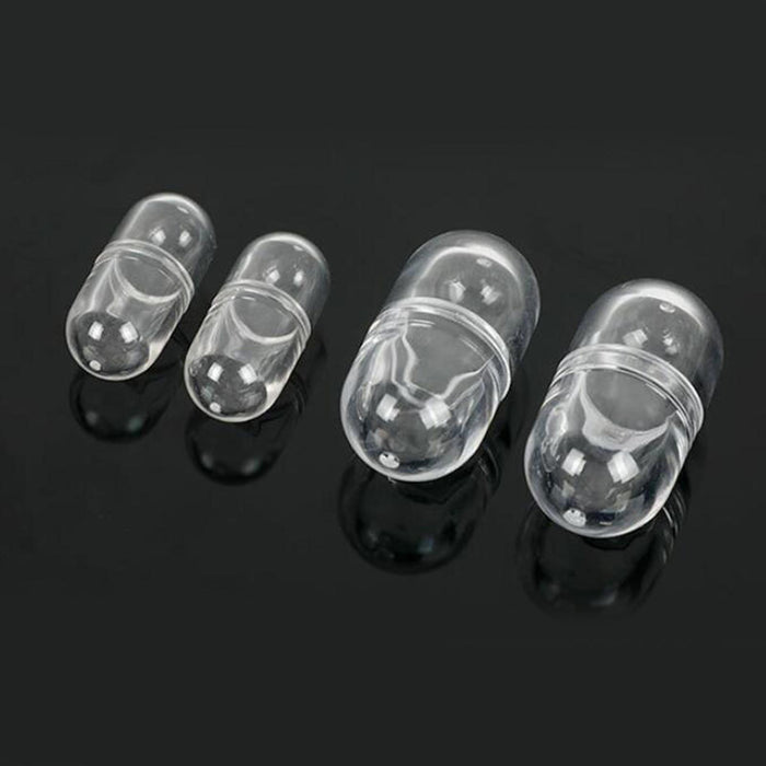 Crofta 100x Mini Empty Clear Capsule for Lipstick Cosmetic DIY Containers Large