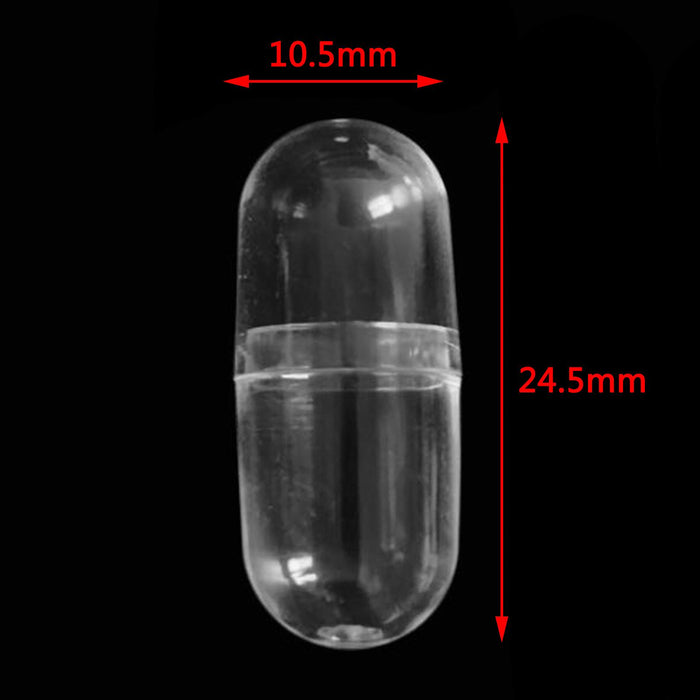 Crofta 100x Mini Empty Clear Capsule for Lipstick Cosmetic DIY Containers Small