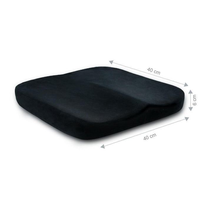 Crofta Memory Foam Seat Cushion Non-Slip for Car Seat Most Chairs Black Velvet