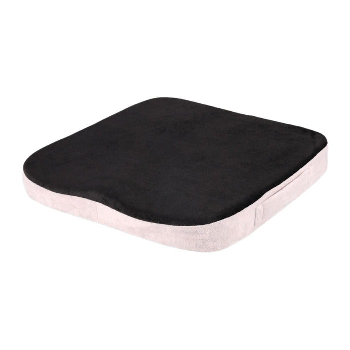 Crofta Memory Foam Seat Cushion Non-Slip for Car Seat Most Chairs Black Grey Velvet