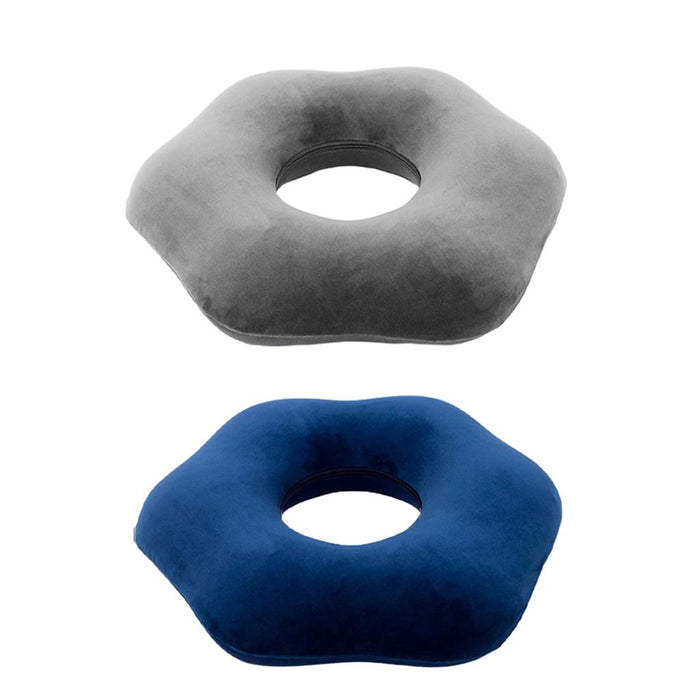 Crofta Donut Pillow Cushion Breathable Orthopedic Pregnancy Chair Pillow Dark blue