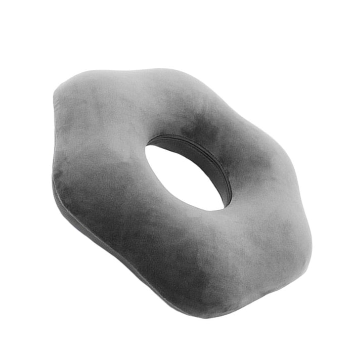 Crofta Donut Pillow Cushion Breathable Orthopedic Pregnancy Chair Pillow Grey