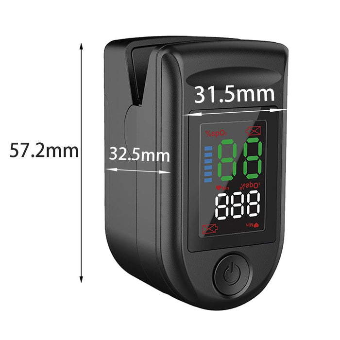 Crofta 1x Fingertip Pulse Oximeter Fast Spo2 Reading OLED Spo2 PR Meter for Gift Black