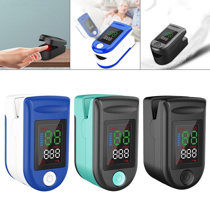 Crofta 1x Fingertip Pulse Oximeter Fast Spo2 Reading OLED Spo2 PR Meter for Gift Black