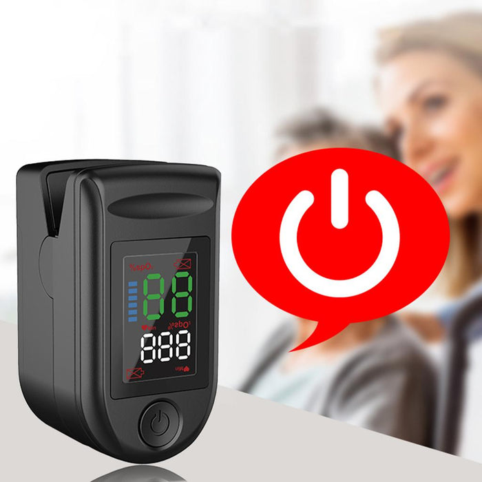 Crofta 1x Fingertip Pulse Oximeter Fast Spo2 Reading OLED Spo2 PR Meter for Gift Black