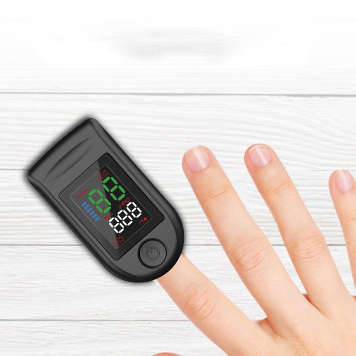 Crofta 1x Fingertip Pulse Oximeter Fast Spo2 Reading OLED Spo2 PR Meter for Gift Black