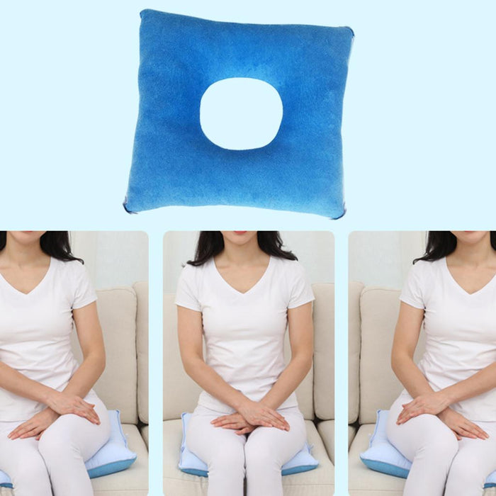 Anti-Decubitus Pad Seat Pad for Ease Tailbone Pain Prolonged Sitting Office Blue