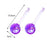 2 Pieces Facial Cooling Ice Globes Ball for Face Neck Care Dark Purple