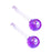 2 Pieces Facial Cooling Ice Globes Ball for Face Neck Care Dark Purple