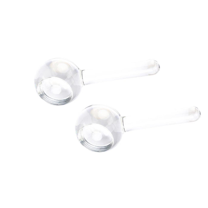 2 Pieces Facial Cooling Ice Globes Ball for Face Neck Care Clear White