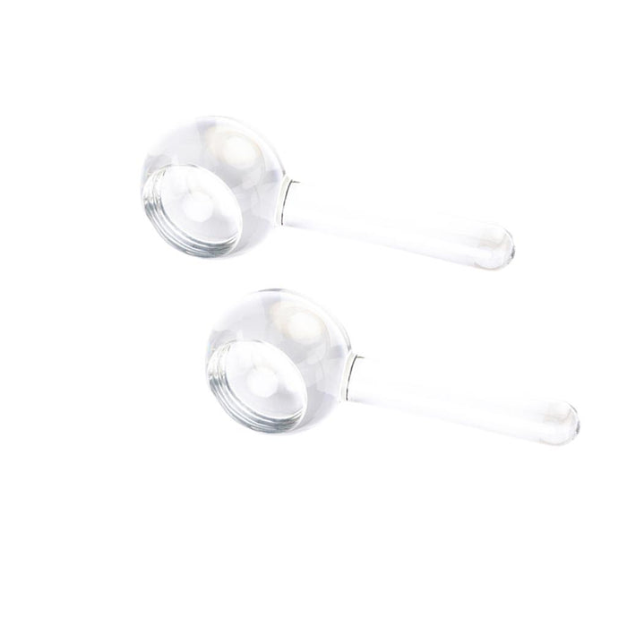 2 Pieces Facial Cooling Ice Globes Ball for Face Neck Care Clear White