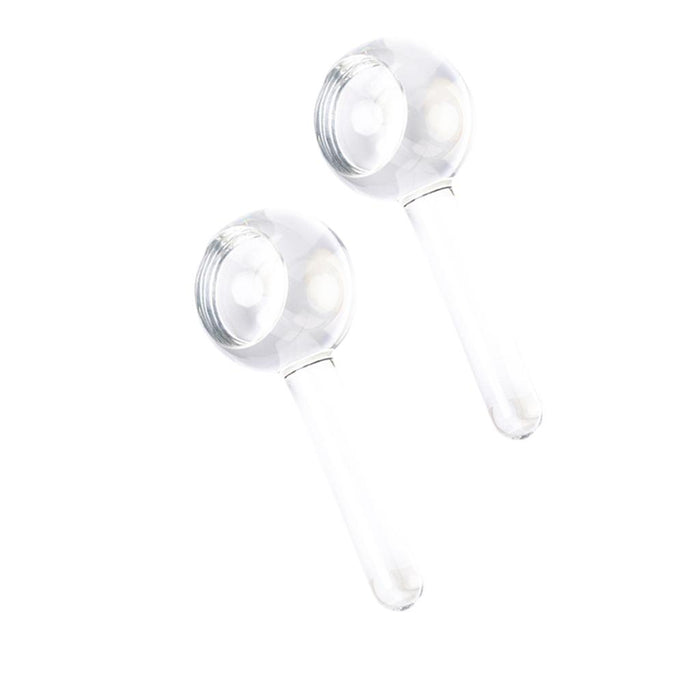 2 Pieces Facial Cooling Ice Globes Ball for Face Neck Care Clear White