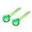 2 Pieces Facial Cooling Ice Globes Ball for Face Neck Care Clear Green