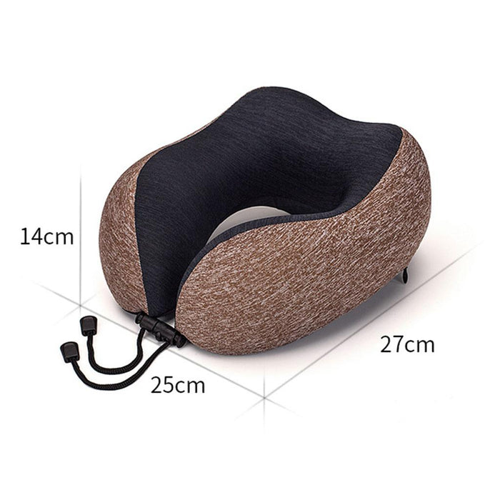 Travel Neck Pillow Memory Foam Prevent Heads from Falling Forward blue