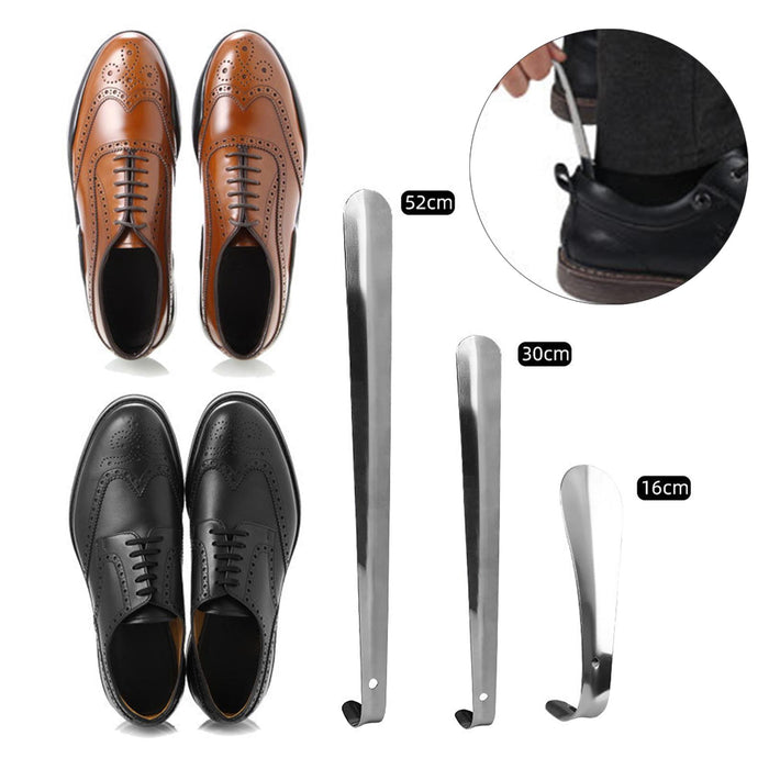 Stainless Steel Shoe Horn Long Handle Durable for The Aged Disabled 30cm