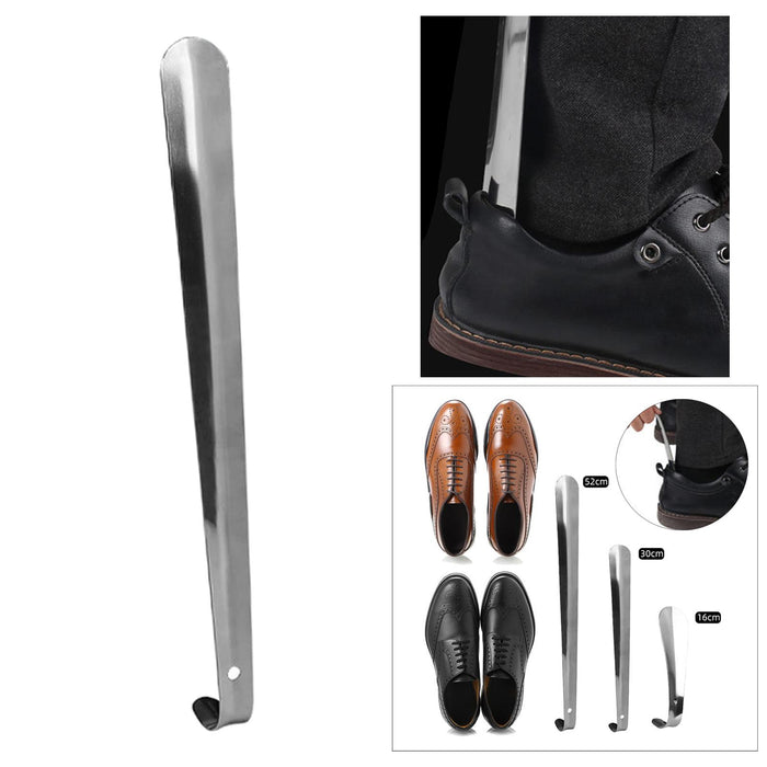 Stainless Steel Shoe Horn Long Handle Durable for The Aged Disabled 30cm