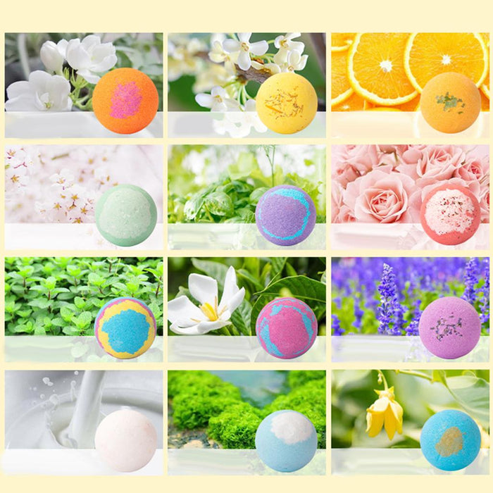 12Pcs Organic Bath Bombs SPA Bath Fizz Balls Kit Dry Skin Moisturize