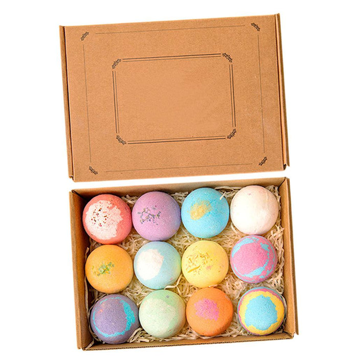 12Pcs Organic Bath Bombs SPA Bath Fizz Balls Kit Dry Skin Moisturize