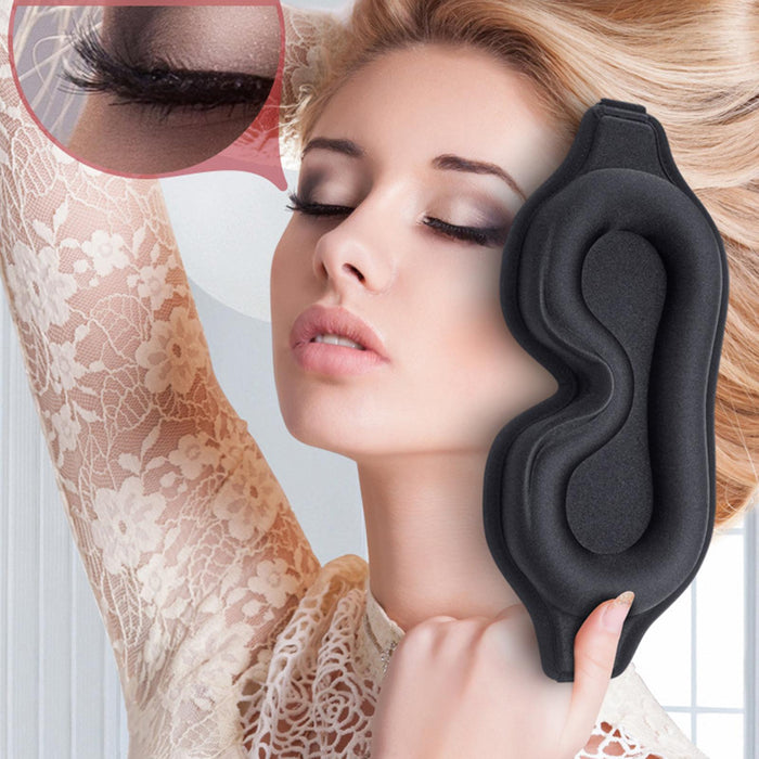 3D Eye Mask Eyeshade Memory Sponge for Sleeping Light Blocking Woman Man