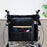 Wheelchair Side Bag Adjustable Straps For Cup Pill Box Keys Black