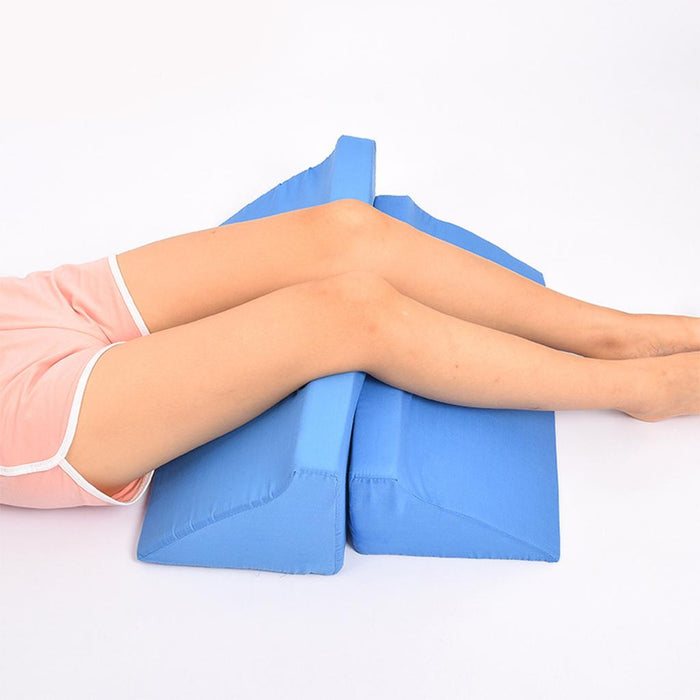 Wedge Pillow Soft with Washable Cover for Sleeping  blue cloth