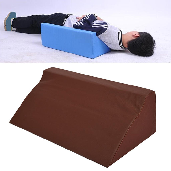 Wedge Pillow Soft with Washable Cover for Sleeping  brown leather