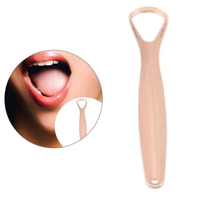 Tongue Coating Scraper Metal for Adults Kid Fresh Breath Small Hollow