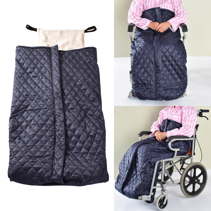 Wheelchair Blanket Warmer Cover Protection Leg Elderly Patients Gift Gray