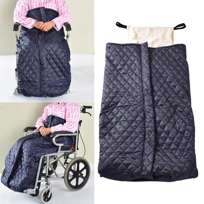 Wheelchair Blanket Warmer Cover Protection Leg Elderly Patients Gift Gray