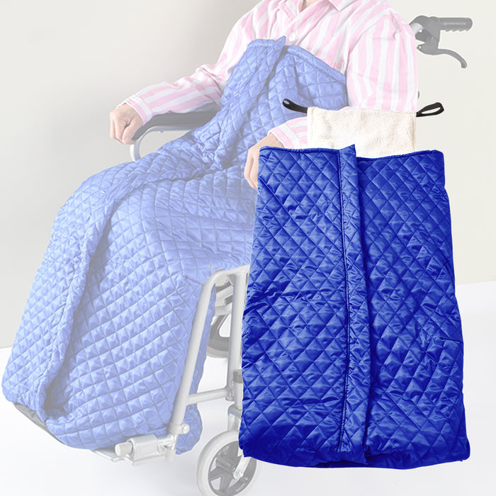 Wheelchair Blanket Warmer Cover Protection Leg Elderly Patients Gift Blue