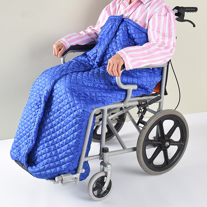 Wheelchair Blanket Warmer Cover Protection Leg Elderly Patients Gift Blue