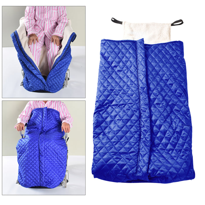 Wheelchair Blanket Warmer Cover Protection Leg Elderly Patients Gift Blue